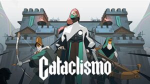 Screenshot of Cataclismo gameplay featuring fortress construction and strategic defense